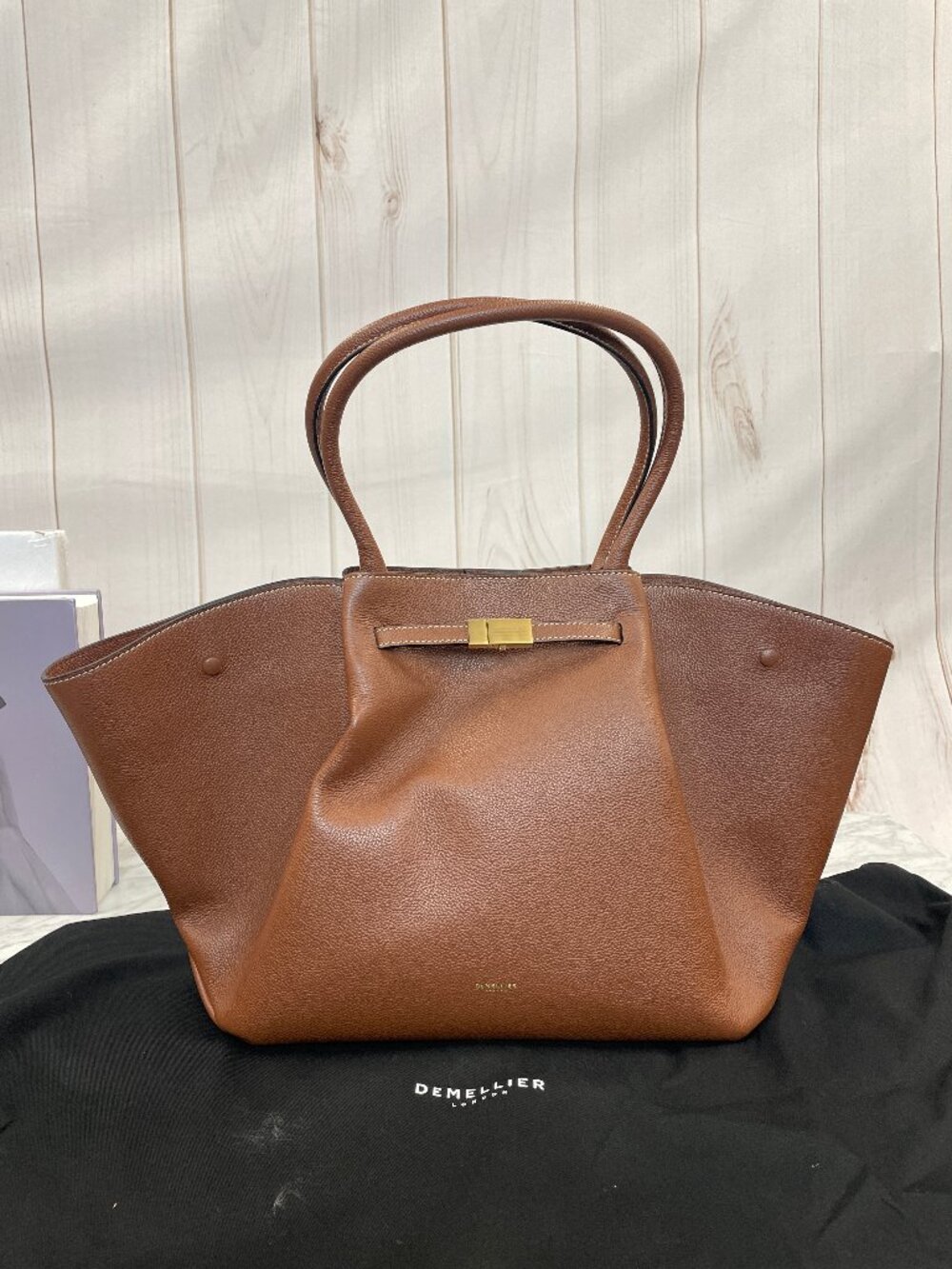 DeMellier The New York Grain Leather Tote Bag
